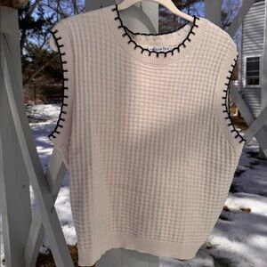 AND NOW THIS cream sweater vest